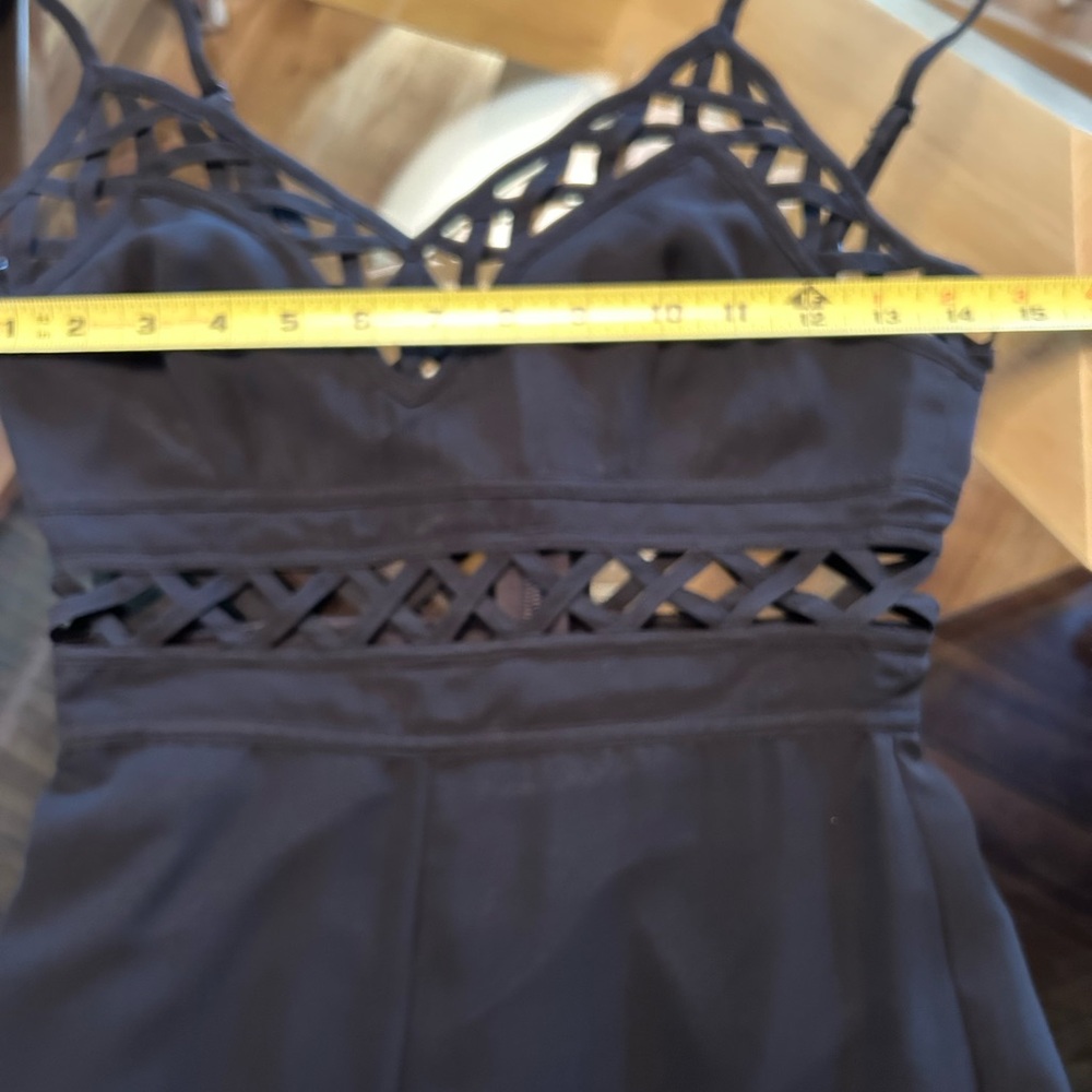 BeBe Jumpsuit with Sheer wide Legs - Picture 7 of 8